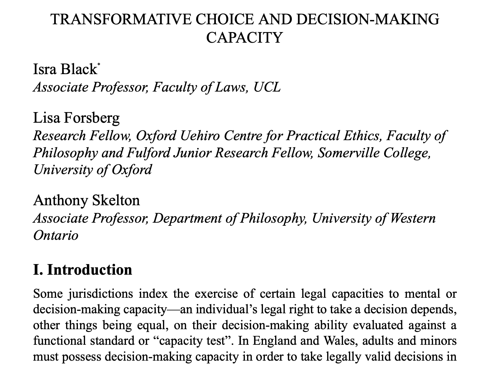 transformative choice and decision-making capacity